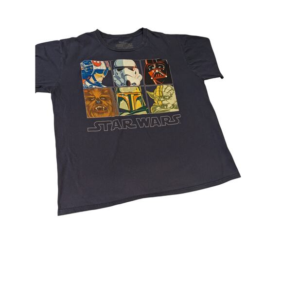 Star Wars Disney Mens 2XL T Shirt Sci Fi Graphic Darth Vader Yoda Chewbacca Boba - Picture 11 of 12